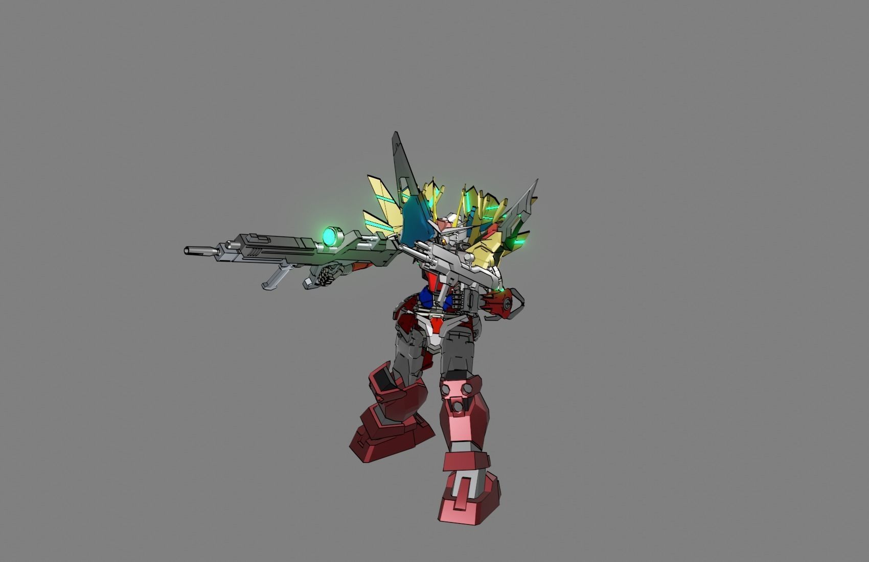 Attacker Gundam 13 A 3D model_8