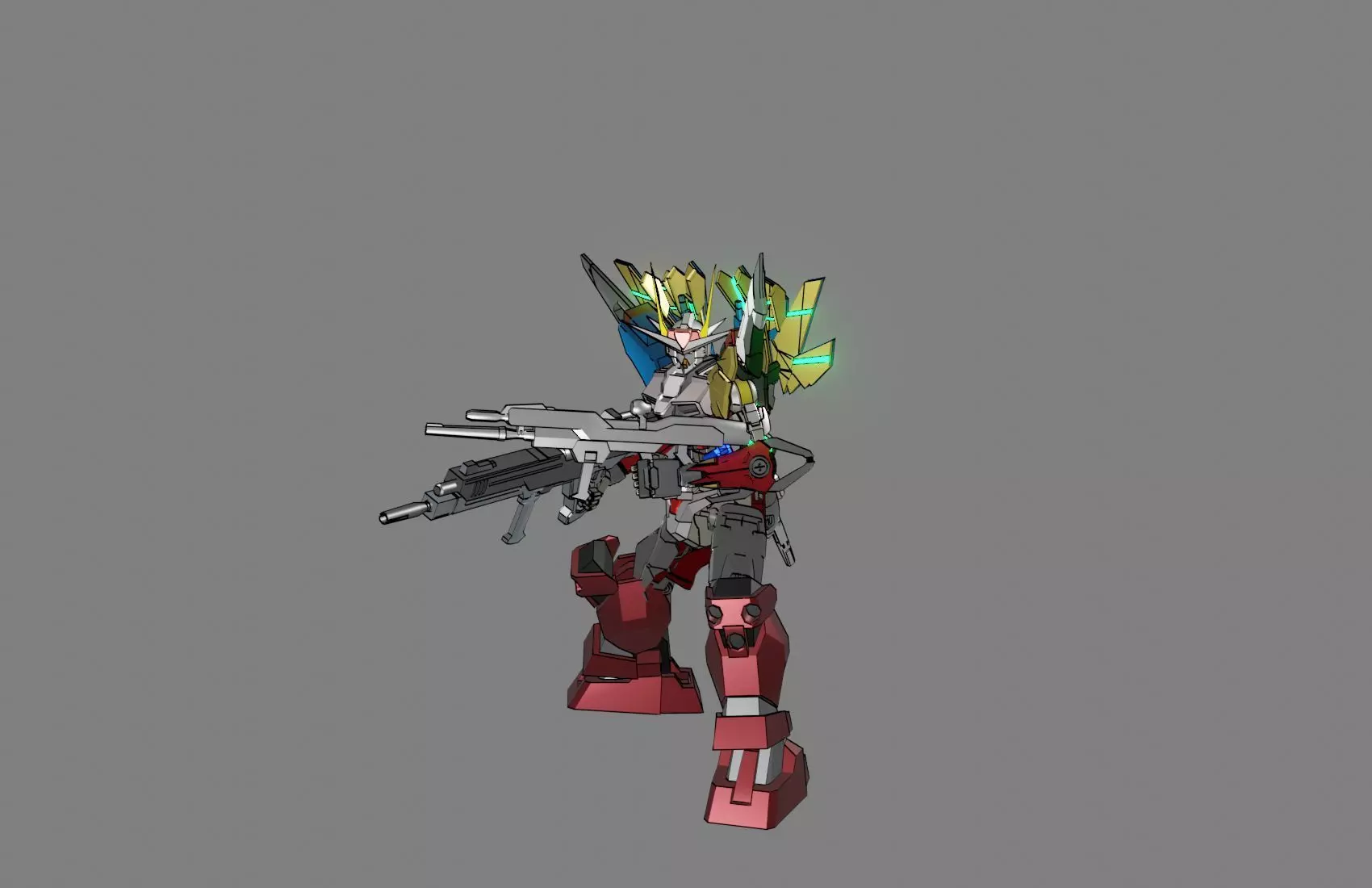 Attacker Gundam 13 A 3D model_0