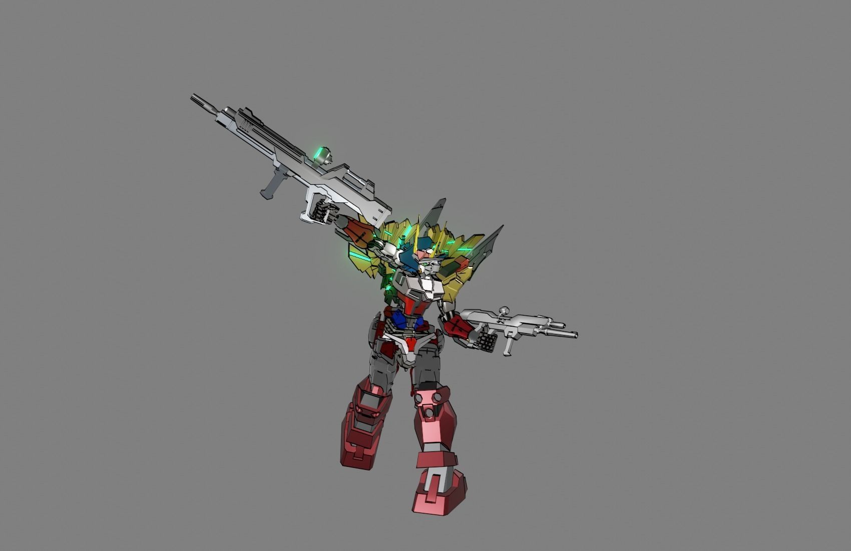 Attacker Gundam 13 A 3D model_19