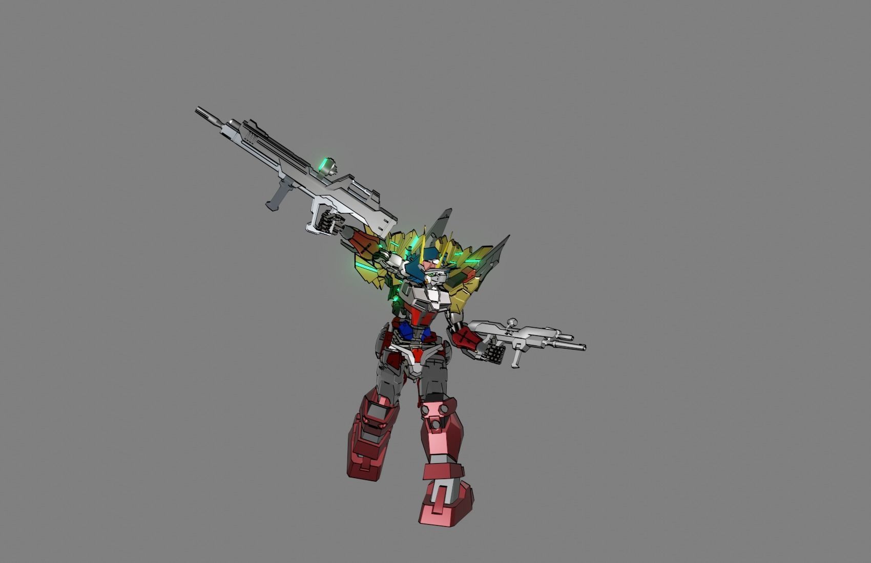 Attacker Gundam 13 A 3D model_23