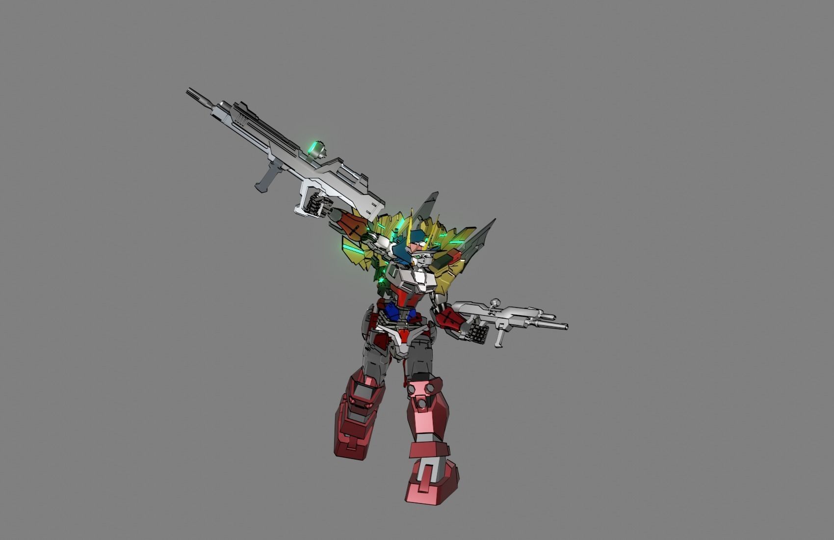 Attacker Gundam 13 A 3D model_18