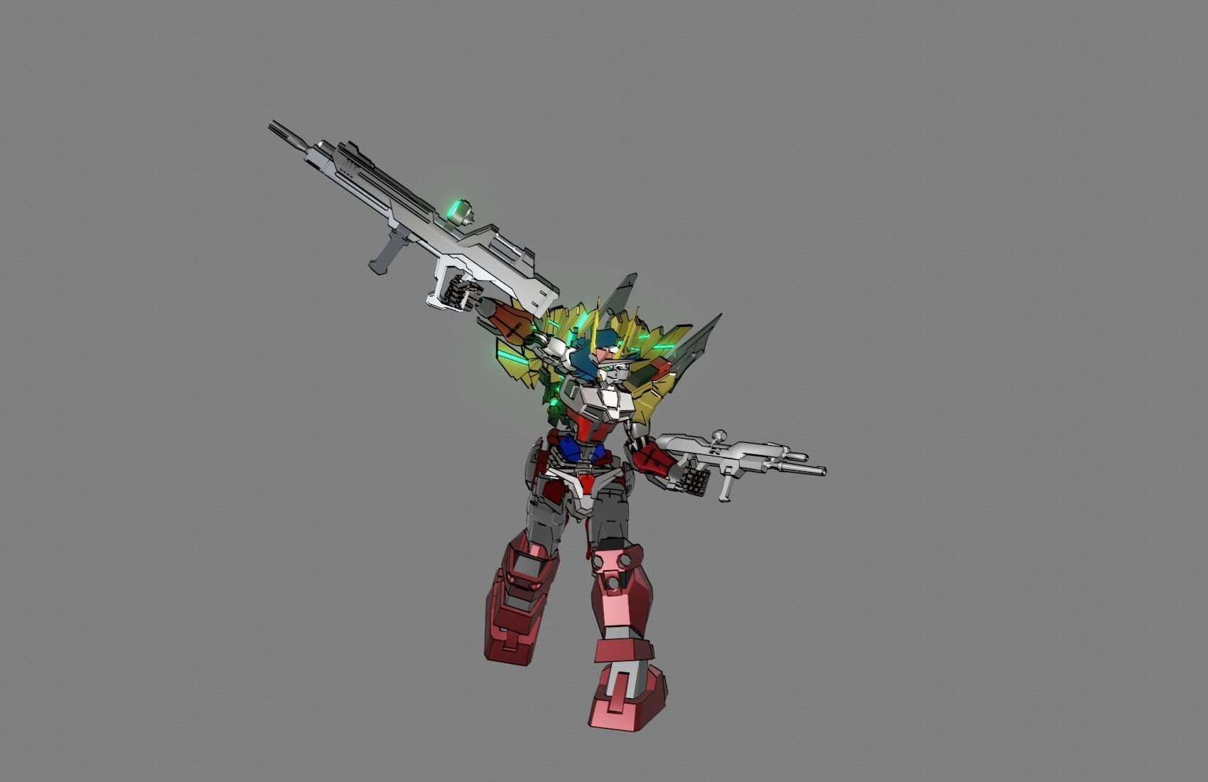 Attacker Gundam 13 A 3D model_17