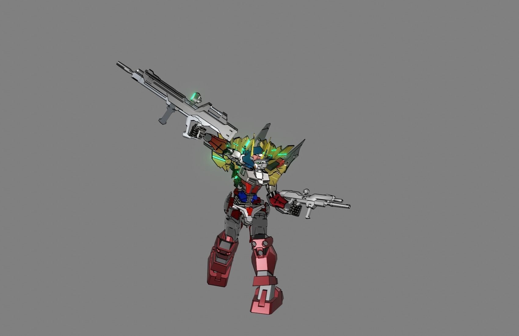Attacker Gundam 13 A 3D model_21