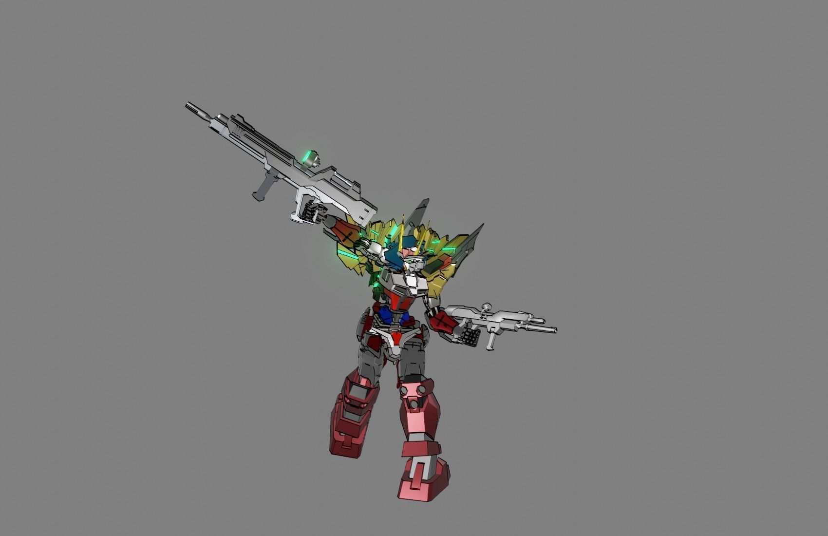 Attacker Gundam 13 A 3D model_24