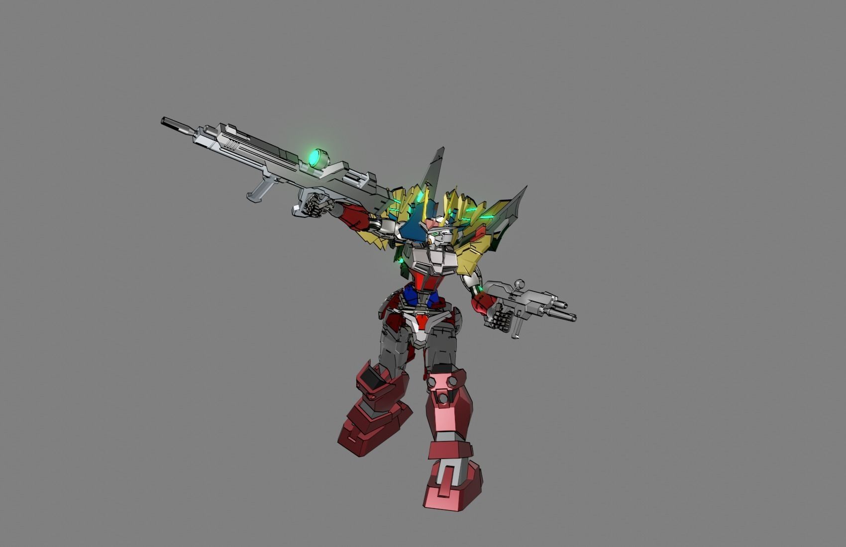 Attacker Gundam 13 A 3D model_10