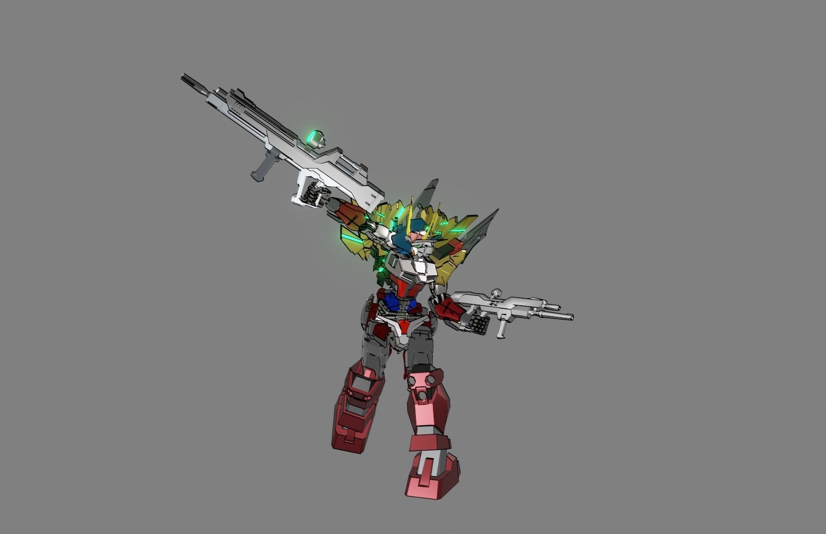 Attacker Gundam 13 A 3D model_15