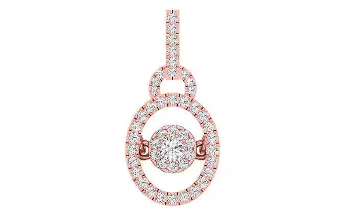 Solitaire Women Pendant 3dm STL OBJ FBX Render Details