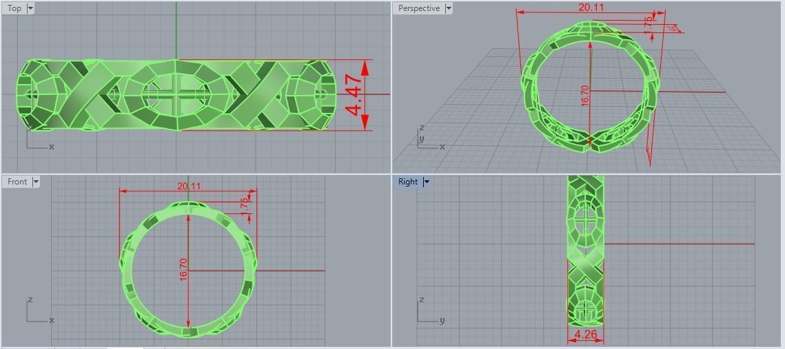 Plain Band ring  13 3D print model_2