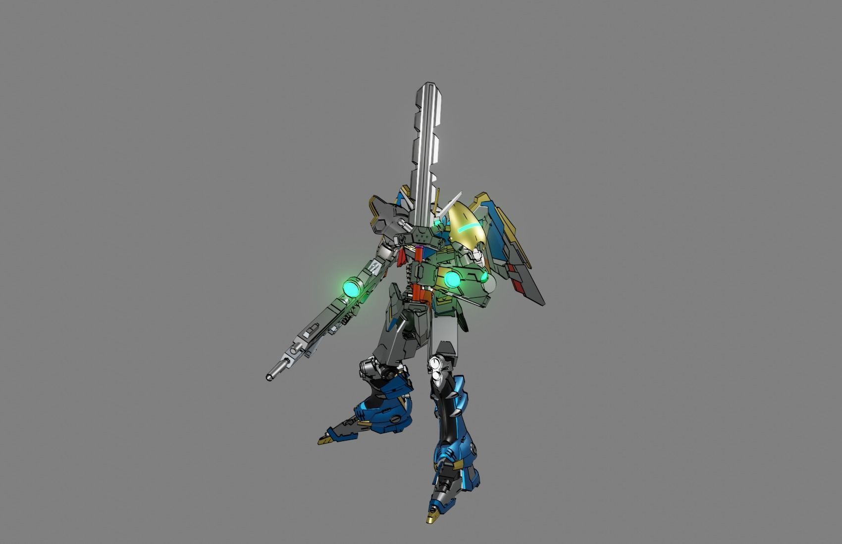 Attacker Gundam 12 A 3D model_6