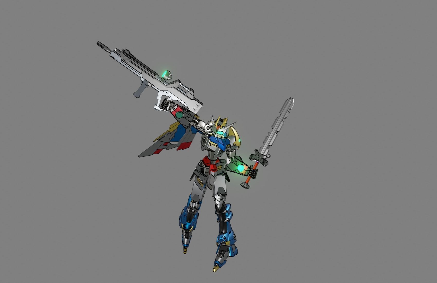 Attacker Gundam 12 A 3D model_16