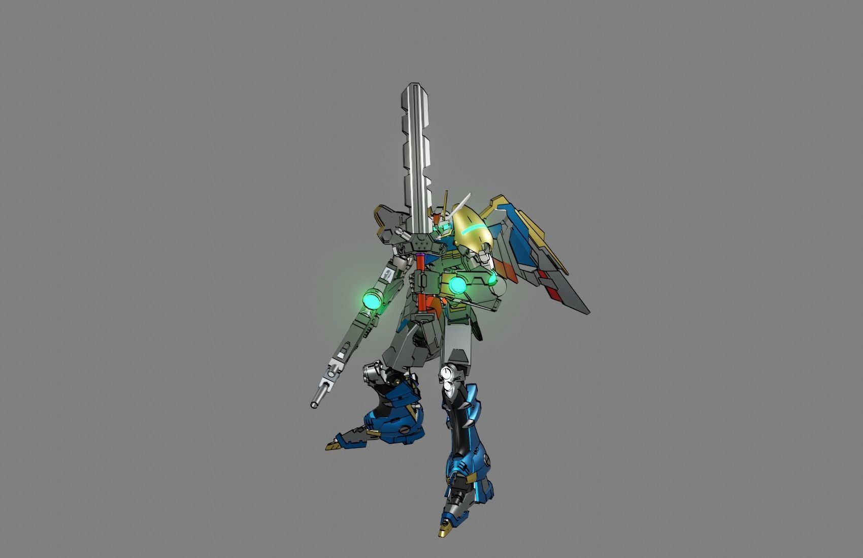 Attacker Gundam 12 A 3D model_5