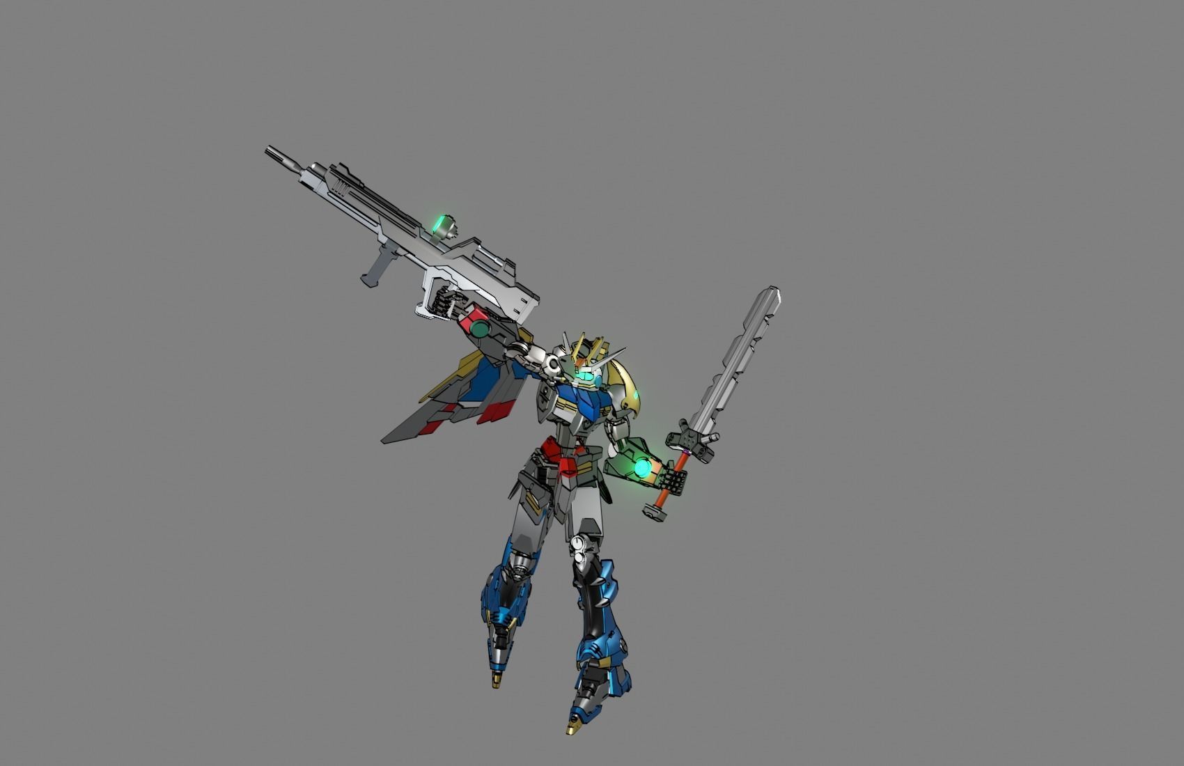 Attacker Gundam 12 A 3D model_24