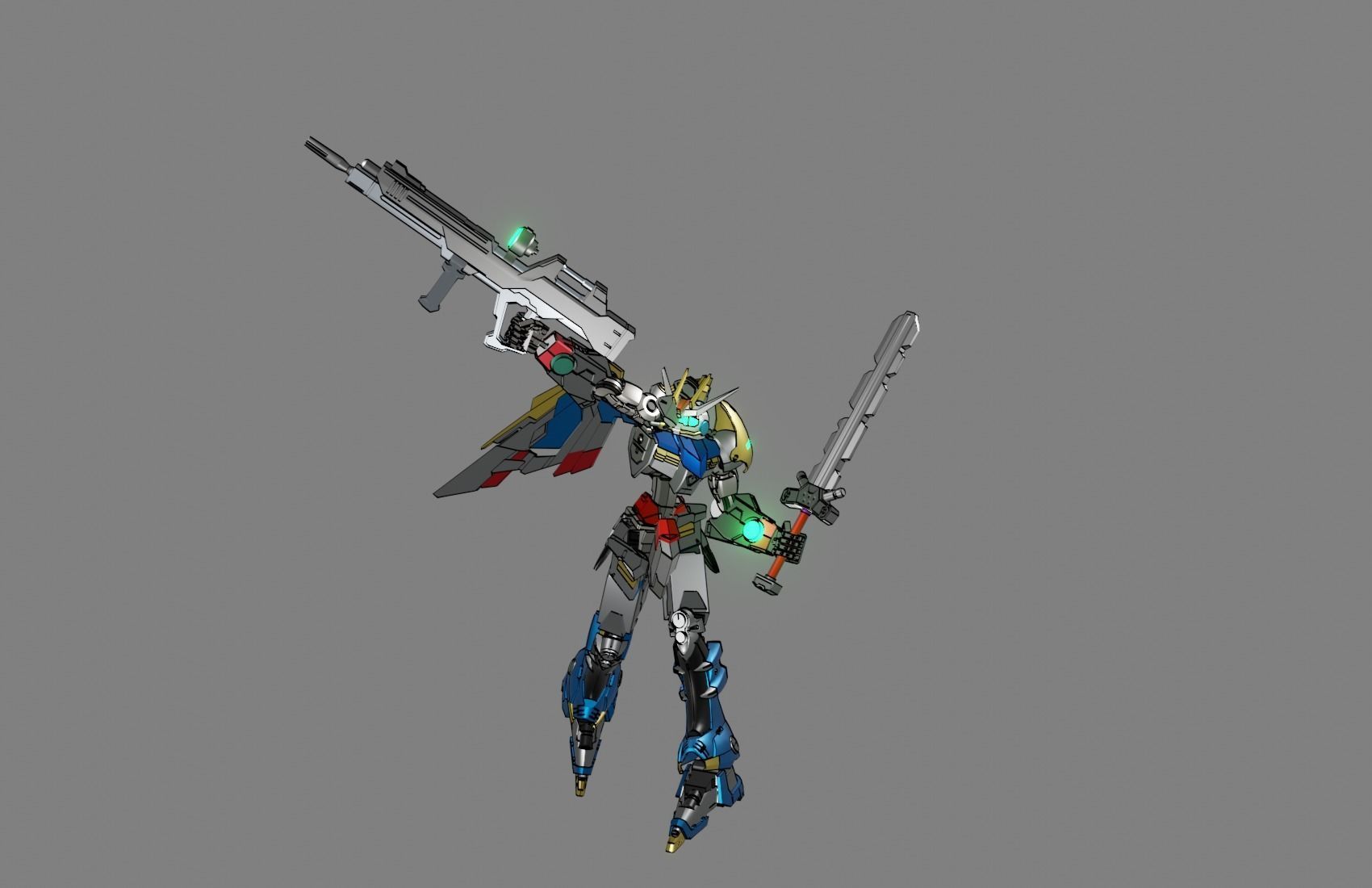 Attacker Gundam 12 A 3D model_17