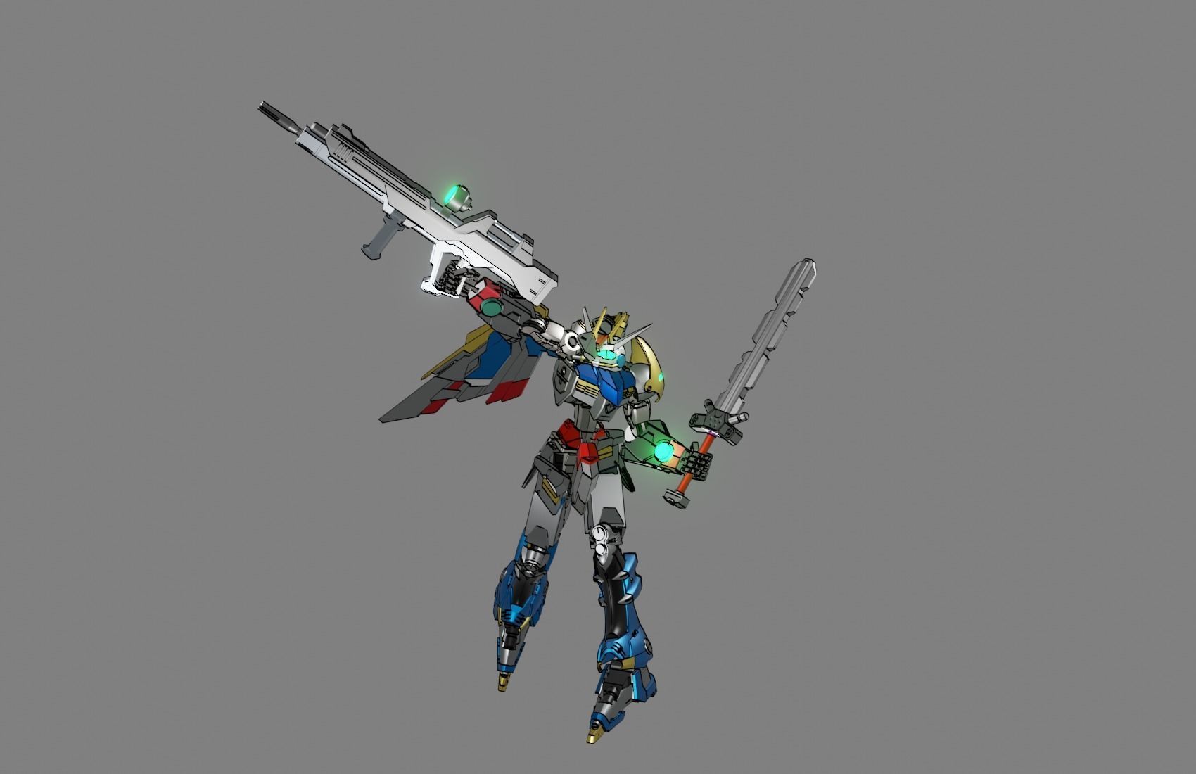 Attacker Gundam 12 A 3D model_14