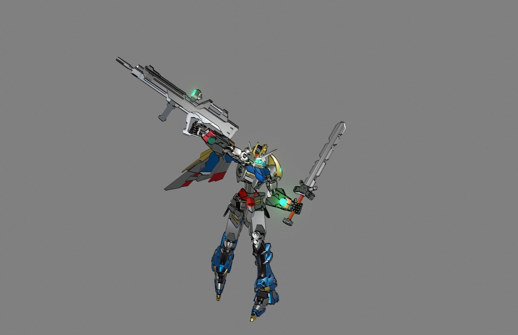 Attacker Gundam 12 A 3D model_19