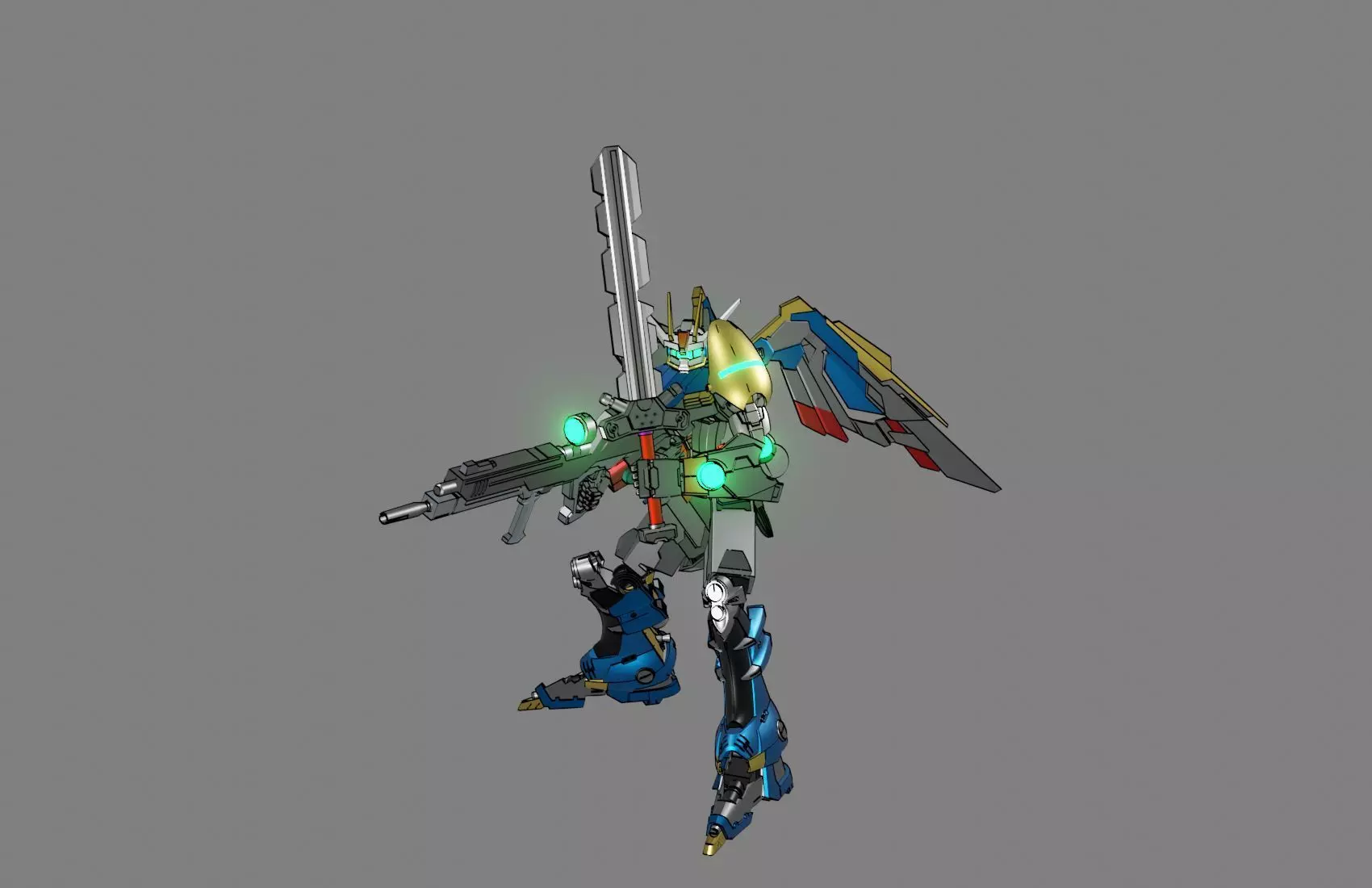 Attacker Gundam 12 A 3D model_0