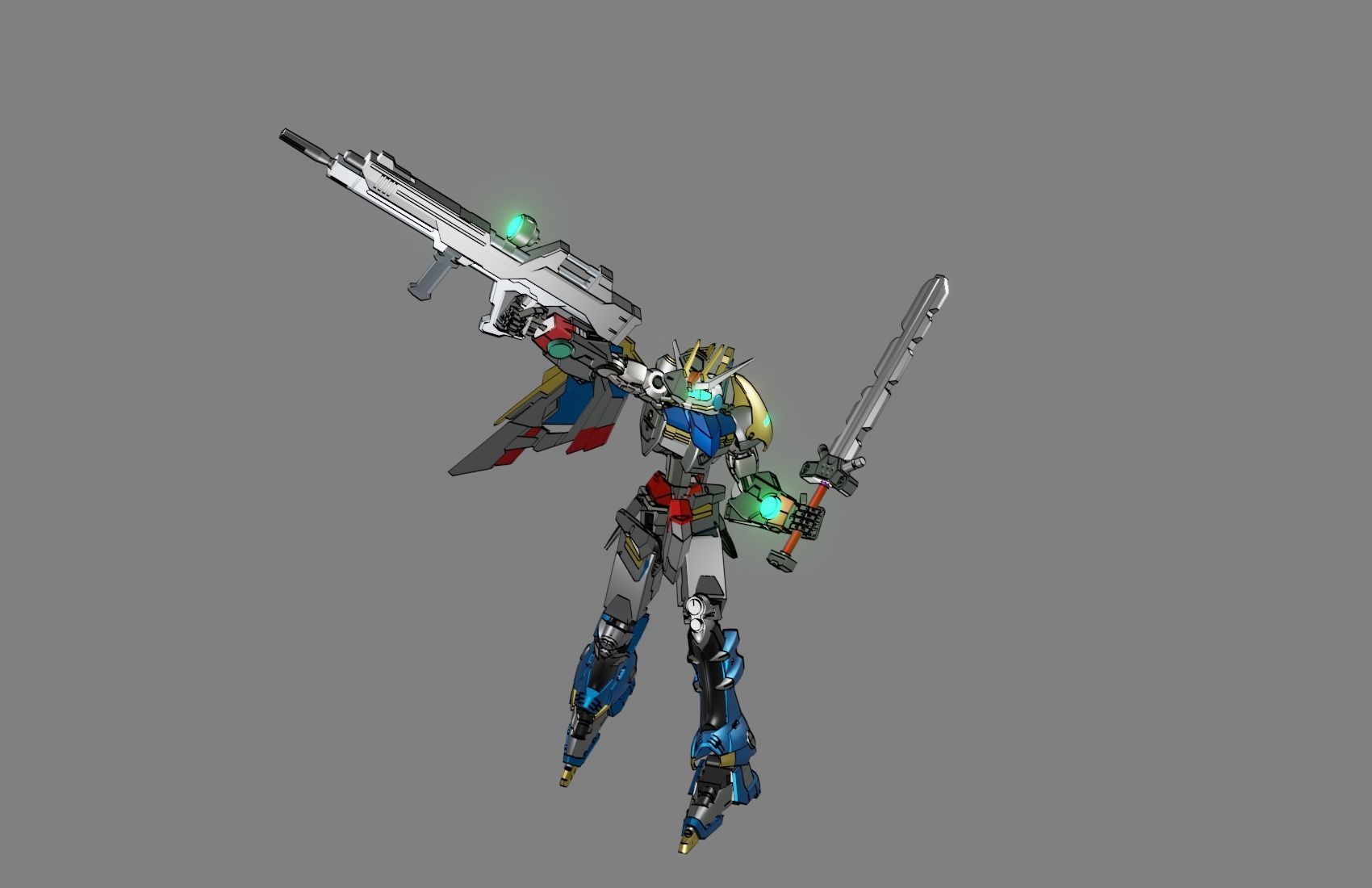 Attacker Gundam 12 A 3D model_12
