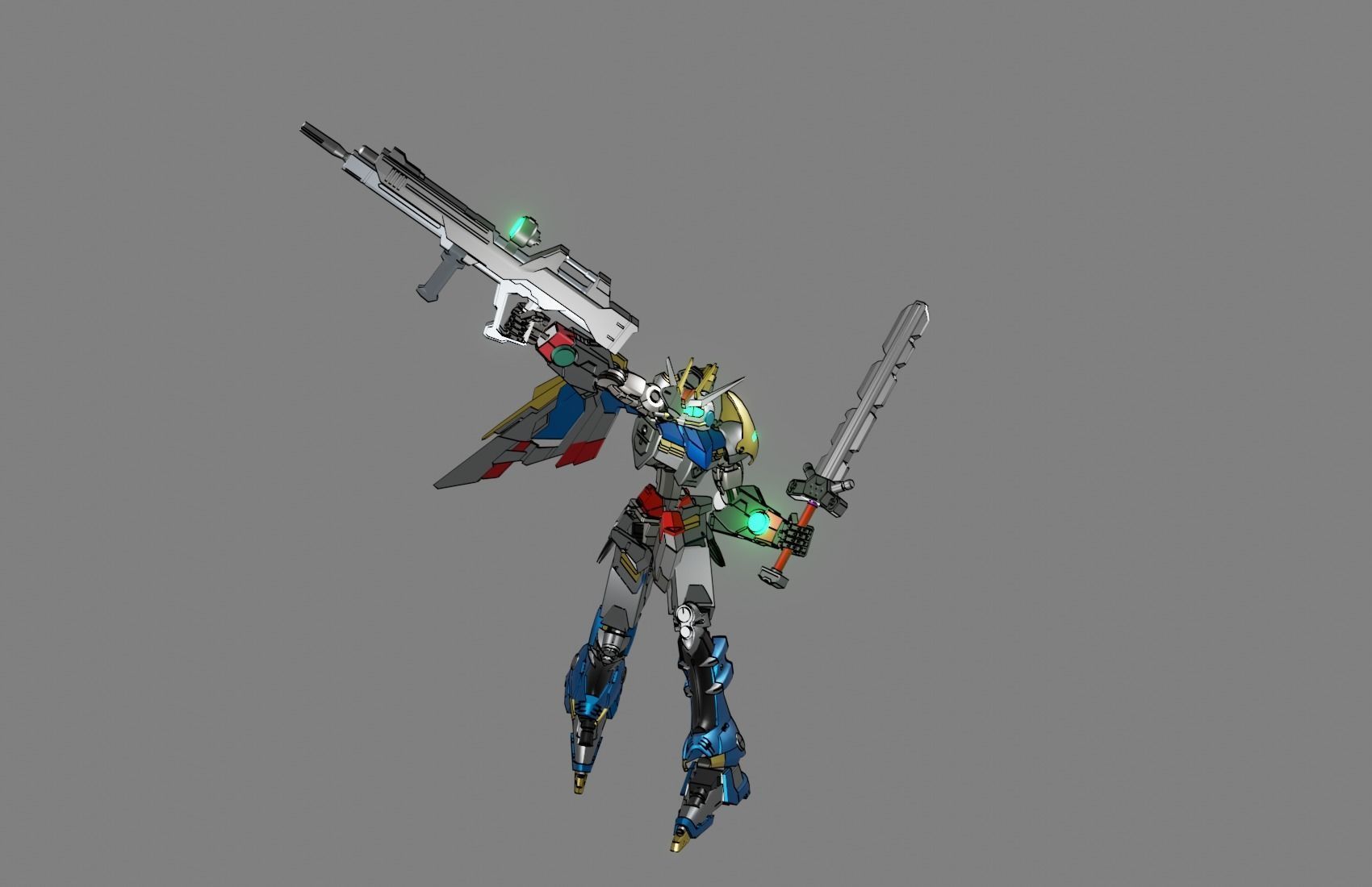 Attacker Gundam 12 A 3D model_15