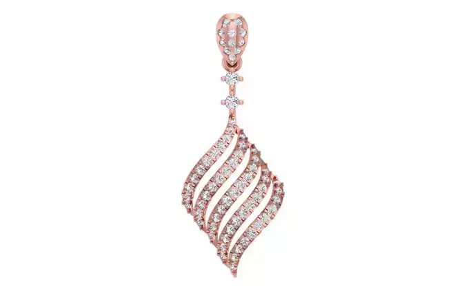 Solitaire Women Pendant 3dm STL OBJ FBX Render Details