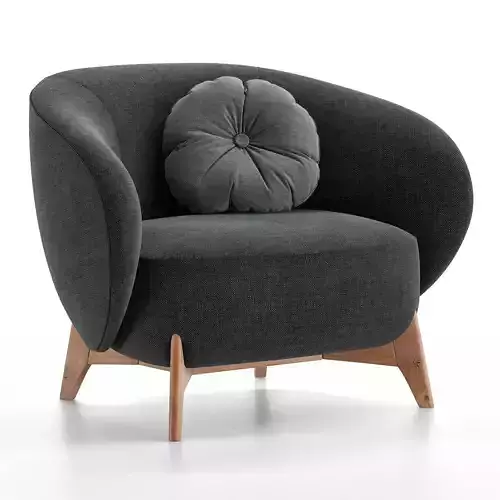 Armchair Tilar Textile Grafit 3d model