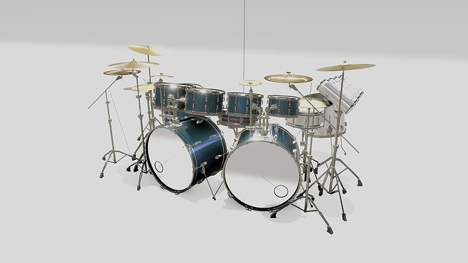 Drum Kit  Low-poly 3D model