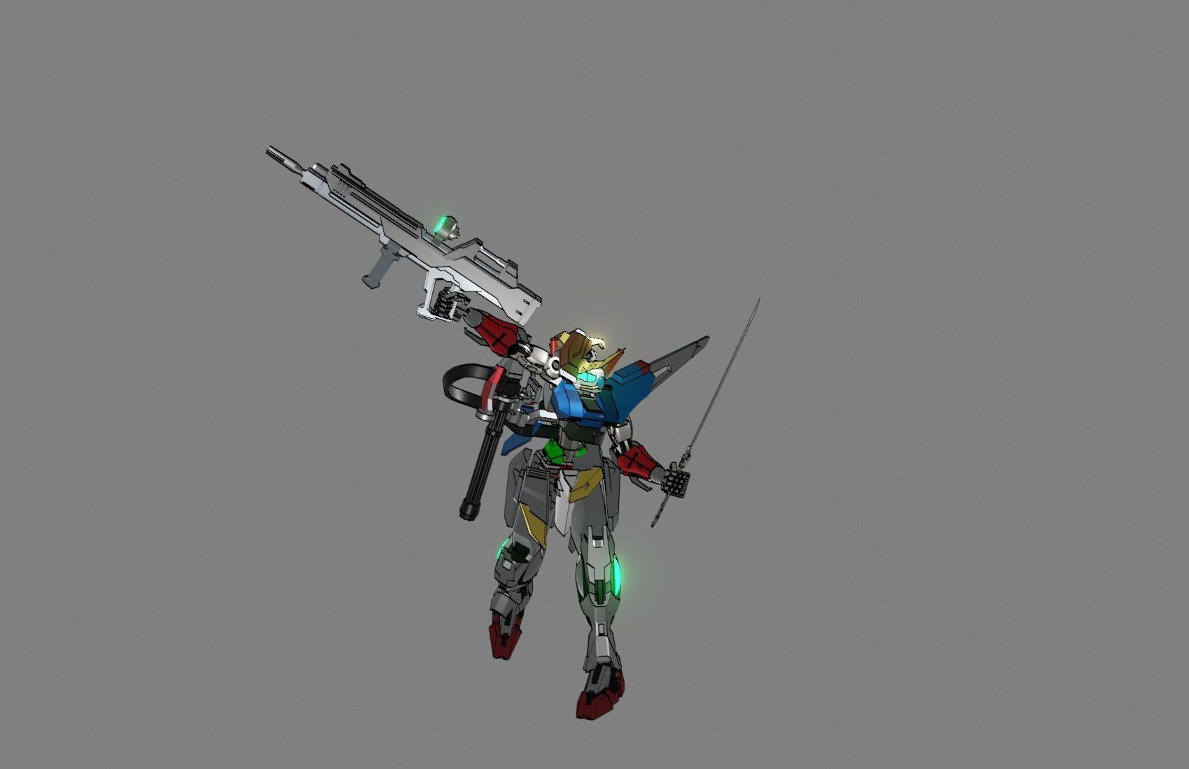Attacker Gundam 1 A 3D model_24