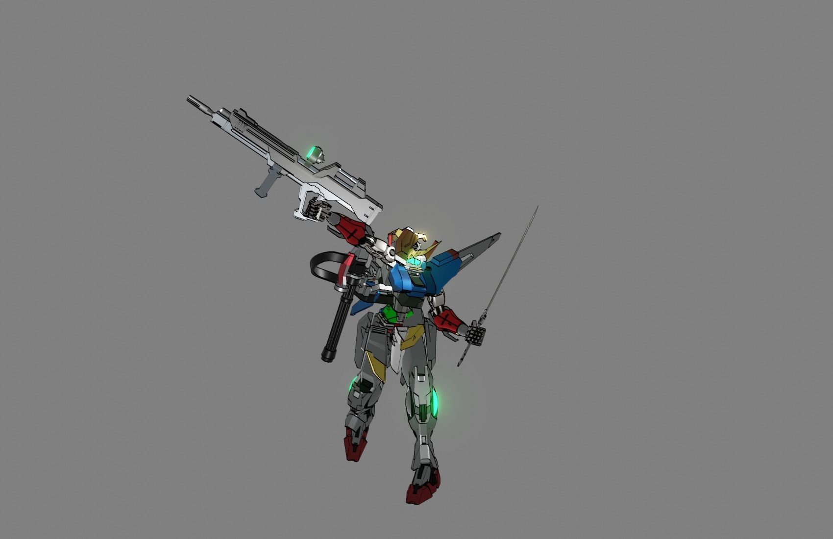 Attacker Gundam 1 A 3D model_20