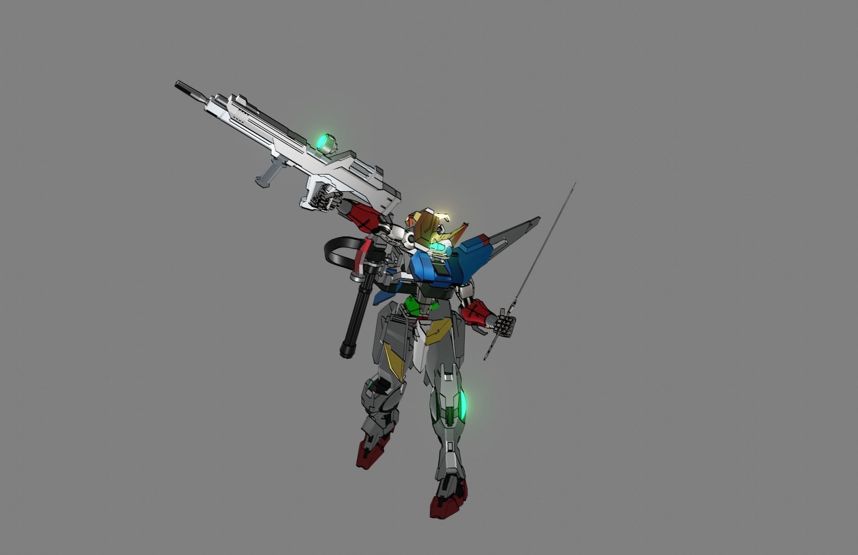 Attacker Gundam 1 A 3D model_12