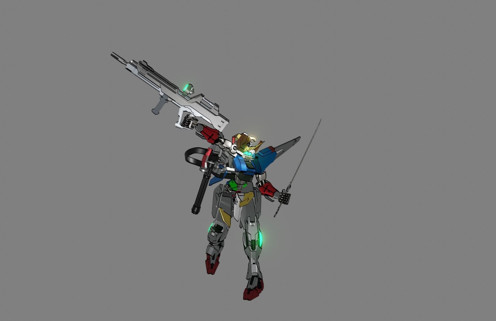 Attacker Gundam 1 A 3D model_18