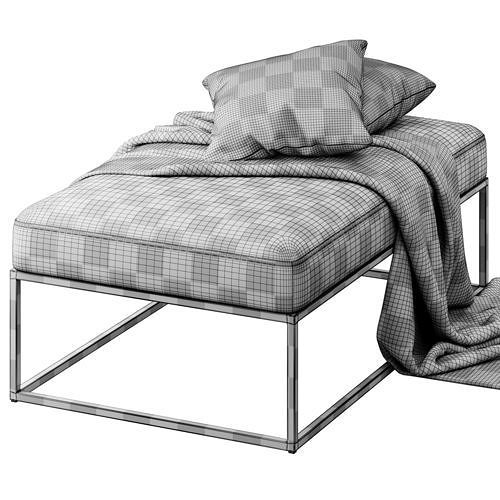 Millie Ottoman By Pottery Barn 3D model 5