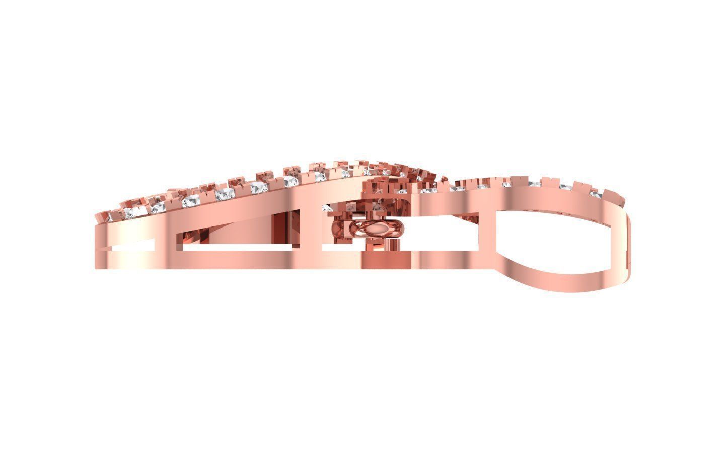 Solitaire Women Pendant 3dm STL OBJ FBX Render Details 3D print model_2