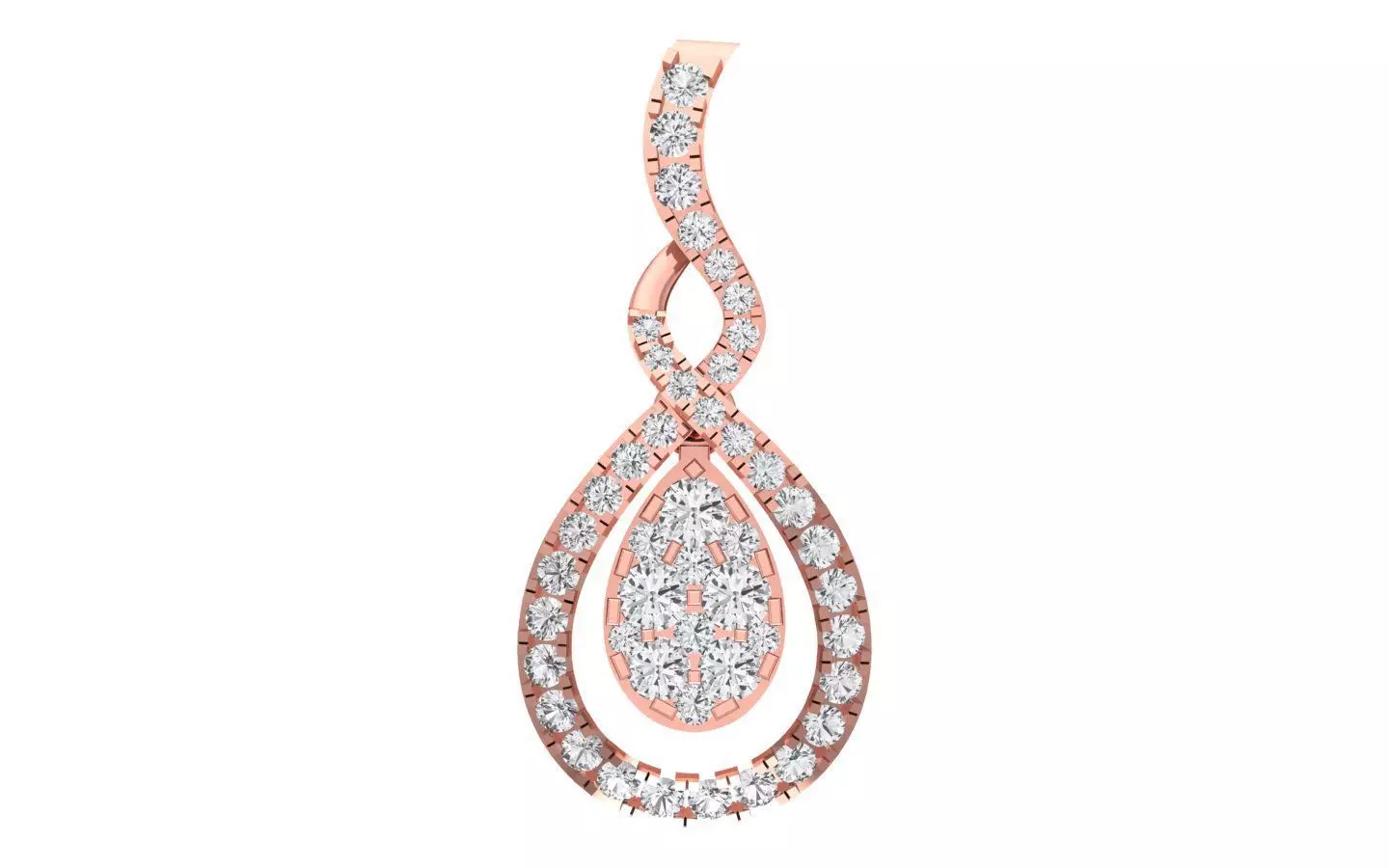 Solitaire Women Pendant 3dm STL OBJ FBX Render Details 3D print model_0