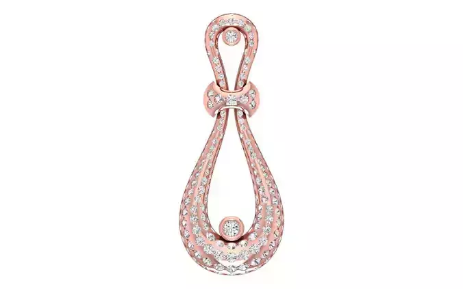 Solitaire Women Pendant 3dm STL OBJ FBX Render Details