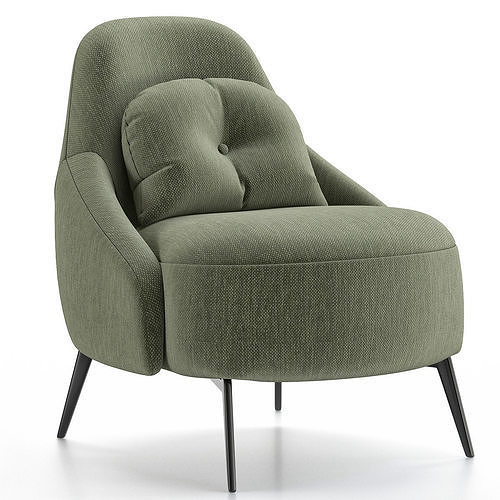 Leslie 632080 armchair 3d model Low-poly 3D model
