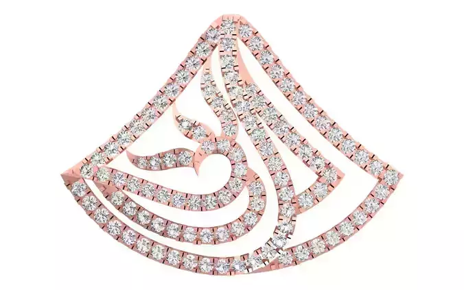 Solitaire Women Pendant 3dm STL OBJ FBX Render Details