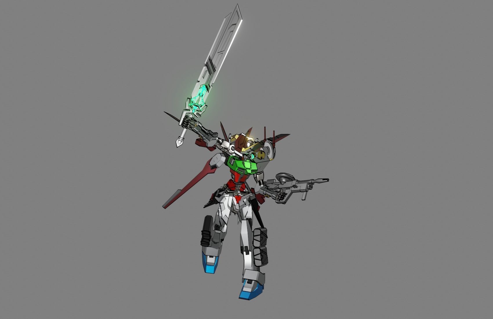 Attacker Gundam B 6 3D model_19