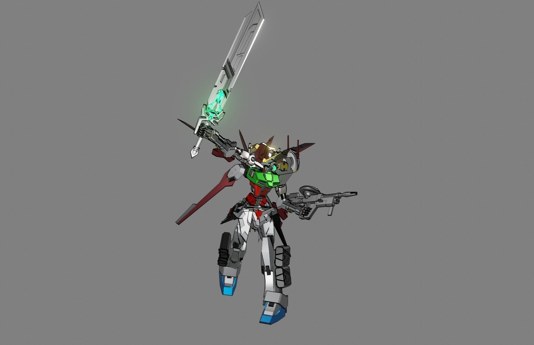 Attacker Gundam B 6 3D model_18