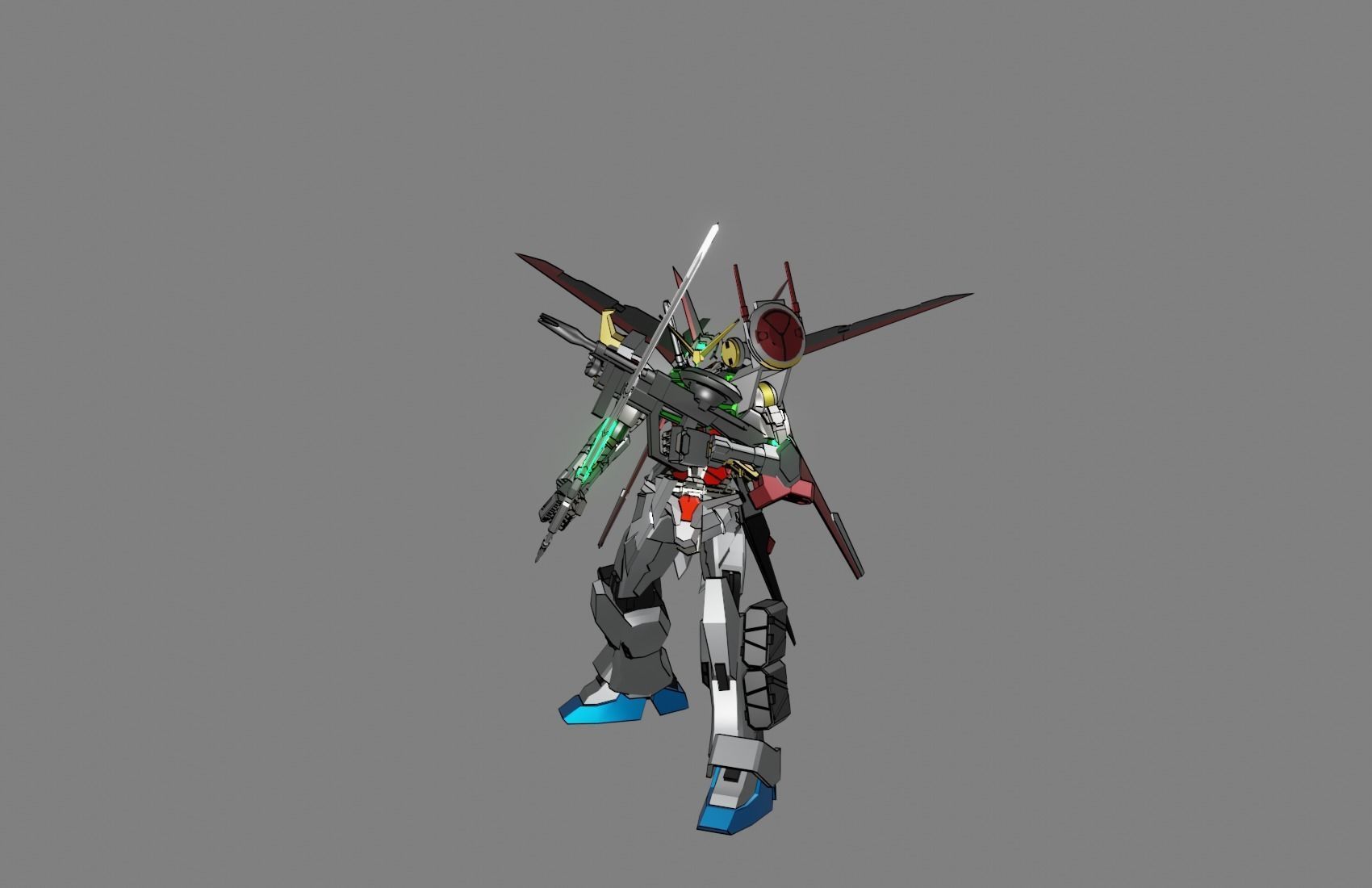 Attacker Gundam B 6 3D model_6