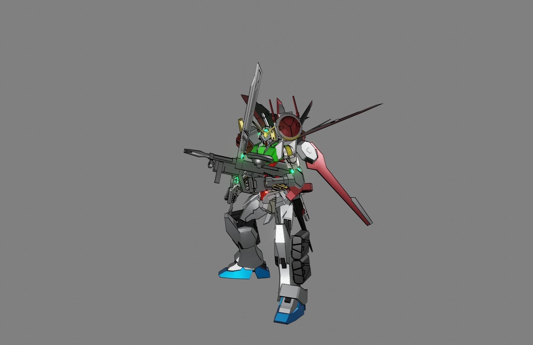 Attacker Gundam B 6 3D model_1