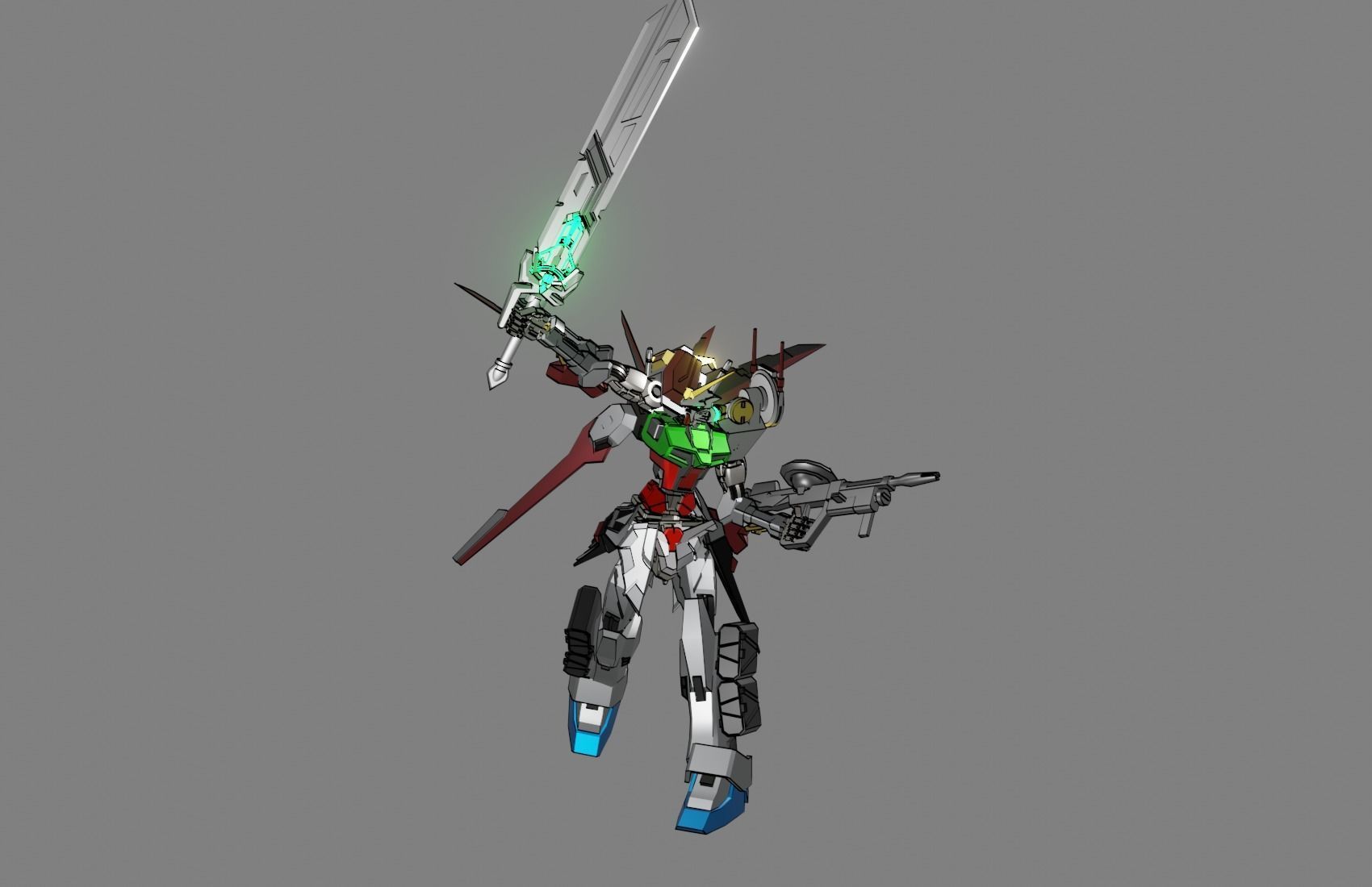 Attacker Gundam B 6 3D model_14