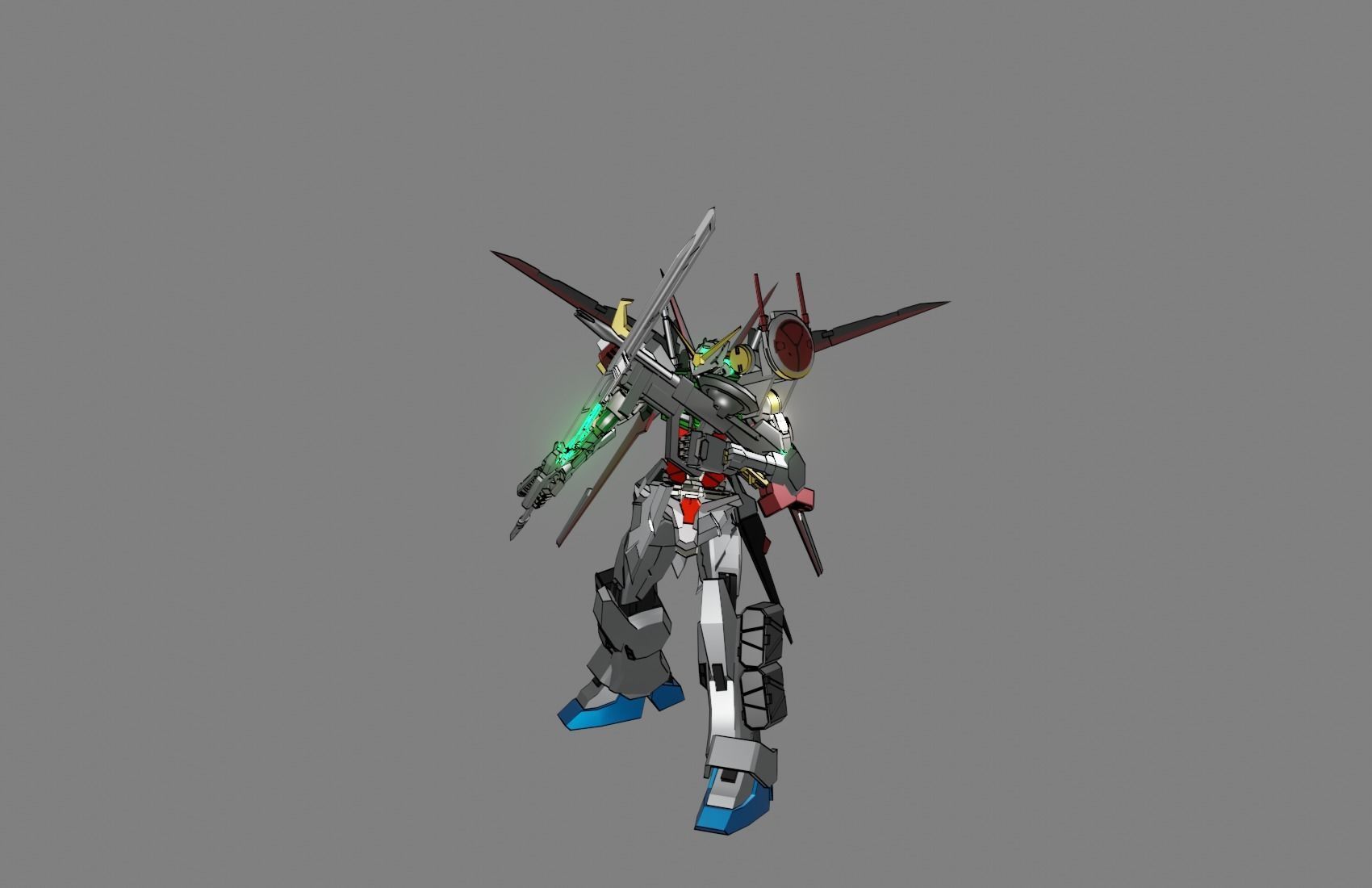 Attacker Gundam B 6 3D model_7