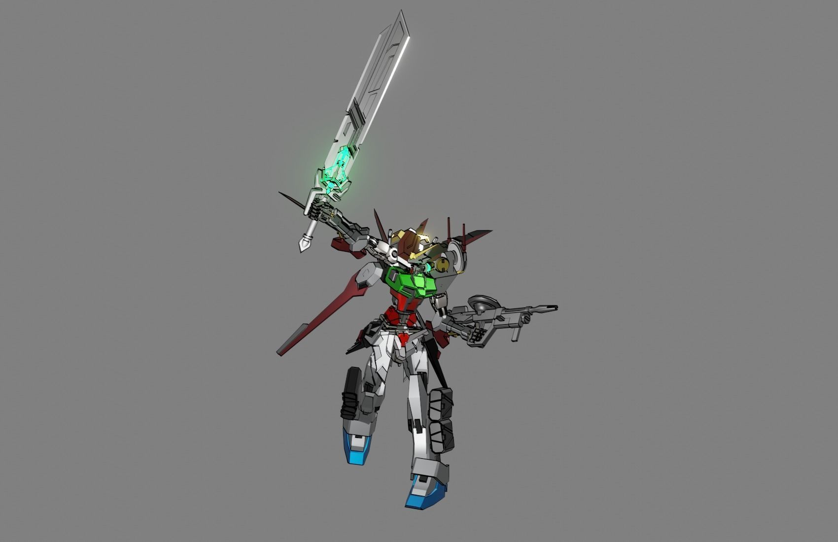 Attacker Gundam B 6 3D model_20