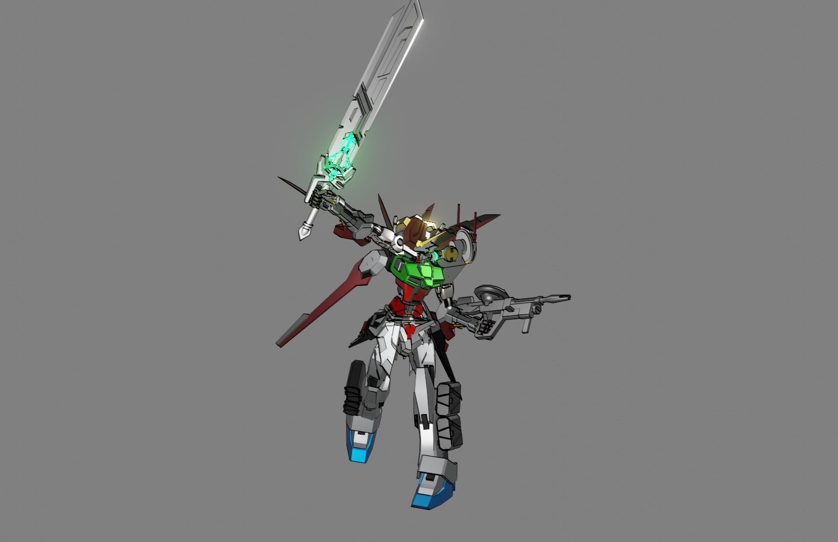 Attacker Gundam B 6 3D model_15