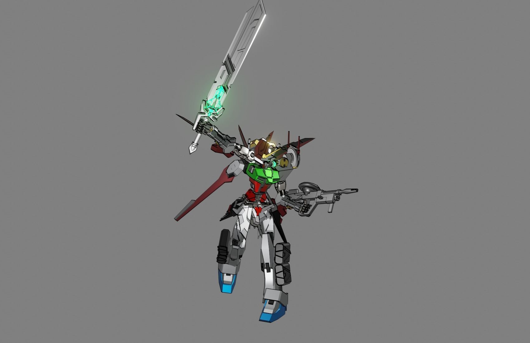 Attacker Gundam B 6 3D model_16