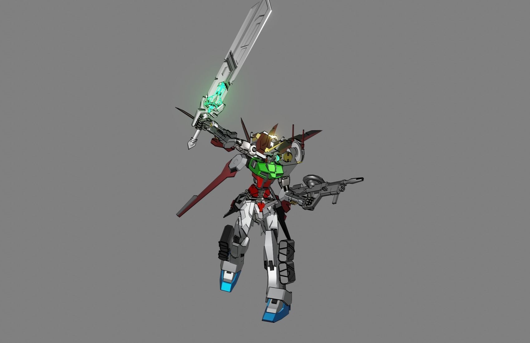 Attacker Gundam B 6 3D model_13