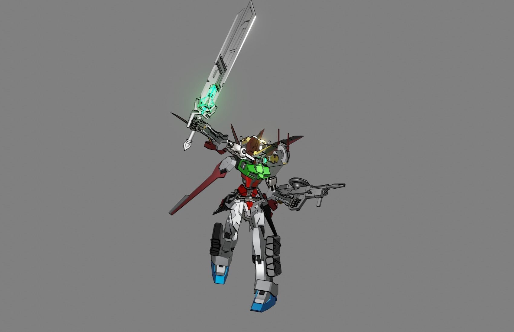 Attacker Gundam B 6 3D model_17