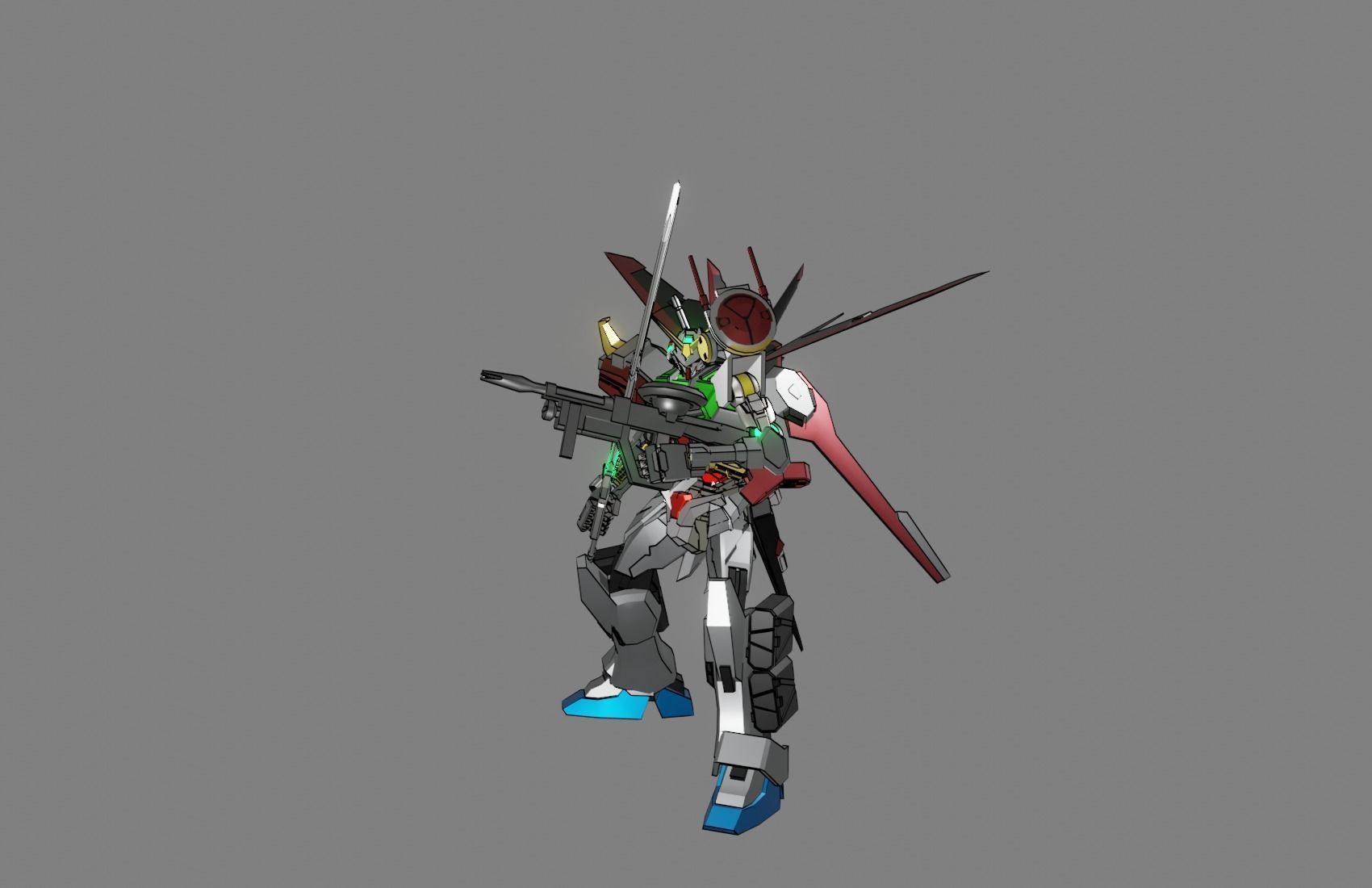 Attacker Gundam B 6 3D model_3
