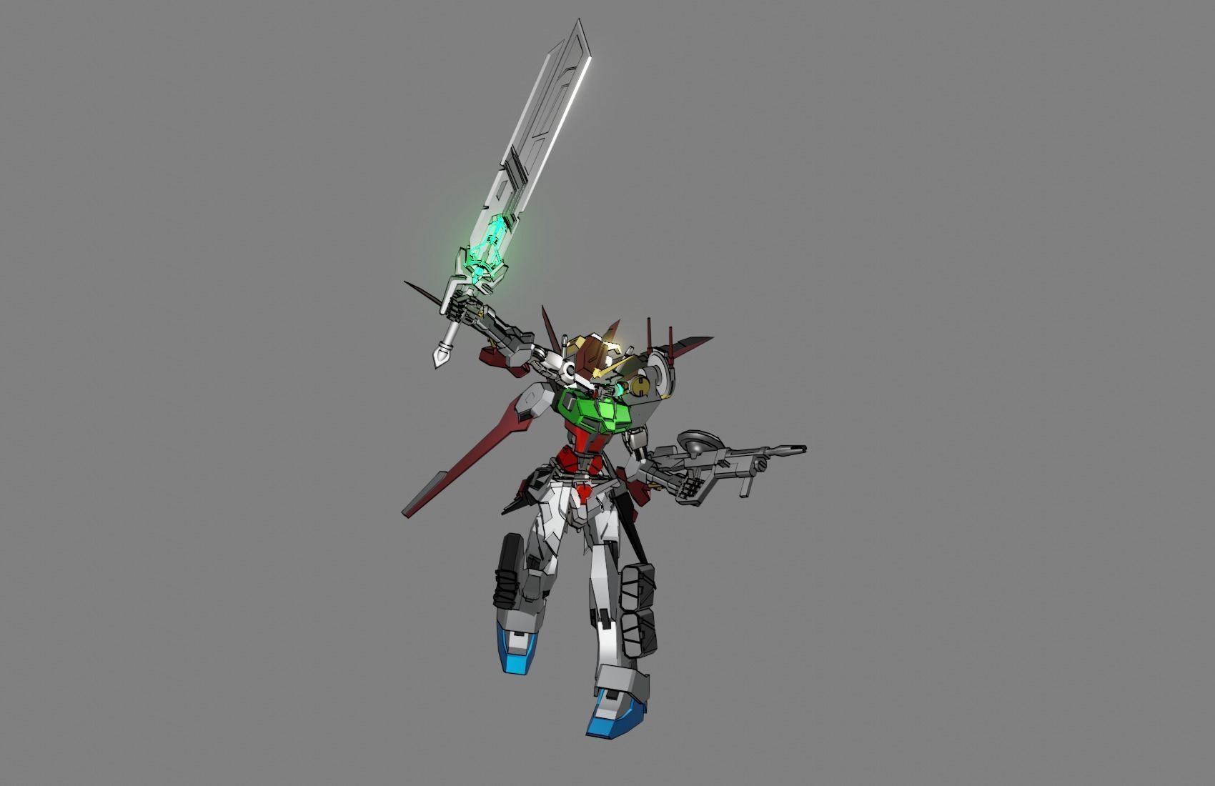 Attacker Gundam B 6 3D model_21