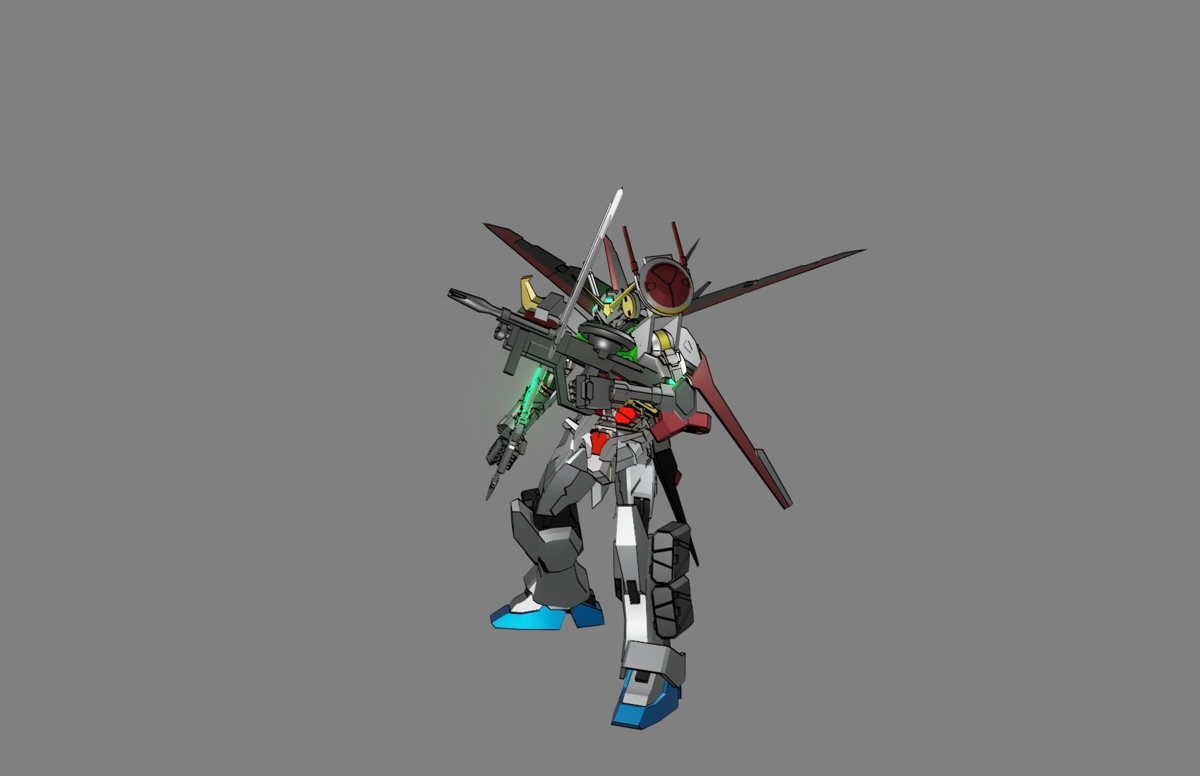 Attacker Gundam B 6 3D model_5