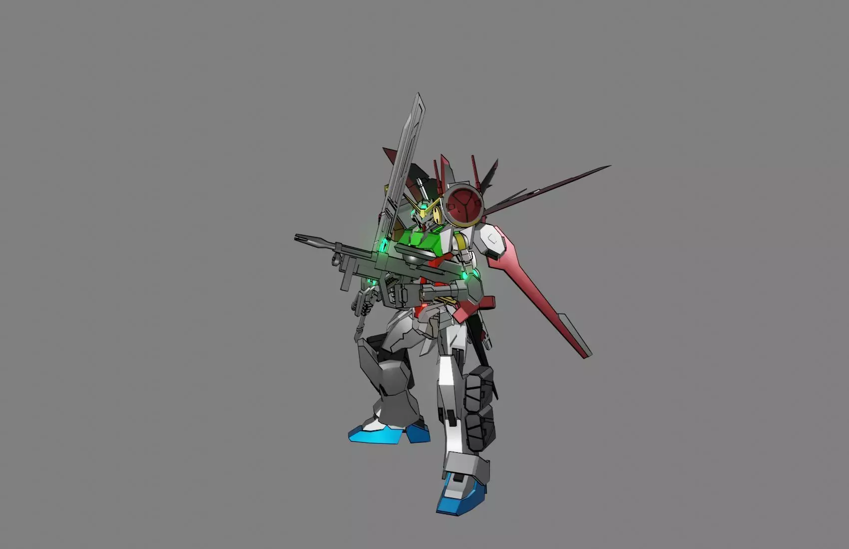 Attacker Gundam B 6 3D model_0